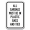 Signmission 18 in Height, 0.12 in Width, Aluminum, 12" x 18", A-1218 Dumpster - GarbInPlas A-1218 Dumpster - GarbInPlas - alternate 1